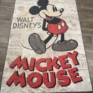 Disney Mickey Mouse Indoor Area Rug - 4x6 Large, Nonslip, Staining, Needs Clean